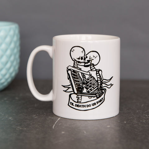 Personalised Alternative Wedding Gift – Tattoo Design - Till Death Do Us Part Mug