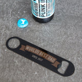 World's Best Dad Bar Blade - Vintage Hipster Style Bottle Opener - Father's Day Gift