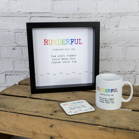 Runderful - Fun Gift For Runner - 'Run-der-ful' Definition Print in frame or print only