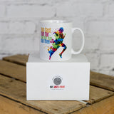 'Run Free' - Motivational Gift For Runner - Rainbow Running Mug