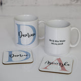 Initials Personalised Mug Set For Anniversary, Wedding or Valentine's - Names and Initials