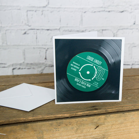 60th Birthday Greeting Card Coaster Personalised | #1 Day Born or Favourite Song