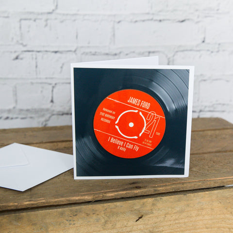 21st Birthday Greeting Card Coaster Personalised | #1 Day Born or Favourite Song
