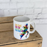 'Run Free' - Motivational Gift For Runner - Rainbow Running Mug