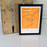 Manchester Marathon 2018 Print Framed Route Map Finishers Gift