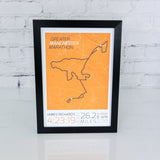 Manchester Marathon 2018 Print Framed Route Map Finishers Gift