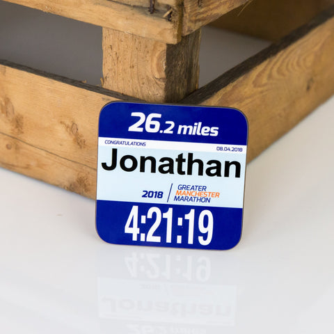 Unofficial Marathon Finishers Gift - Race Number Coaster - Manchester 2018
