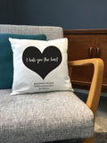 Anti-Valentine's Funny "I hate you the least" Printed Cushion - Anniversary, Valentine's, Birthday or Wedding Gift