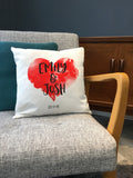 Heart Themed Any Words or Names Printed Cushion - Anniversary, Valentine's, Birthday or Wedding Gift