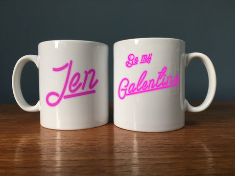 Valentine's Personalised Mug Set - Galentine Gift for Best Friend Girlfriend Gal Pal