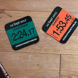 Great North Run Coaster - Commemorative gift finishers gift - Race number Design