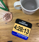 Boston Marathon 2017 Finishers Gift - Commemorative Mug - Route and Race Bib design