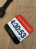 Coaster to celebrate Marathon Finisher - Commemorative gift finishers gift - Race number Design