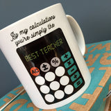 Personalised Teacher Gift Mug - World's Best Maths Teacher Gift - Funny Present