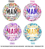 Mother's Day Gift - Fully Personalised Coaster with funky floral design - great for Mam, Ma, Mom, Nan, Grans
