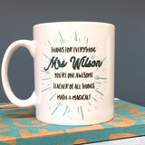 Personalised Teacher Gift Mug - World's Best Maths Teacher Gift - Funny Present