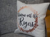 Personalised Christmas Cushion - Modern Metallic Effect Design in choice of colours