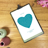 Romantic Heart Designed Print of Favourite Song, Vows, Poem or passage - Print Only Version