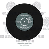 Personalised Vinyl Record Framed - Real 7 inch Vinyl Gift for Couple