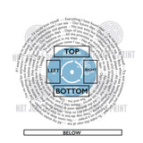 Vinyl Record Style Personalised Song Lyrics Framed Print Gift for Him - 7 Inch Single Size