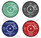 Vinyl Record Label Coaster Set - Personalised Gift - Pack of 2 or 4