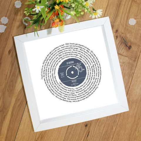 Her Favourite Song As A Presentation Disc Vinyl Record Personalised Gift for 9 inch or 12 inch square  Size