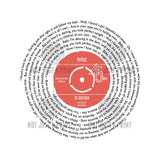 Her Favourite Song As A Presentation Disc Vinyl Record Personalised Gift for Her - A4 or A3 Size