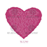 Her Favourite Song As A Vintage Heart Design Square Framed