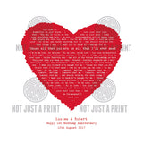 Her Favourite Song As A Vintage Heart Design Square Framed