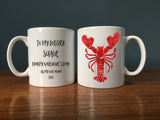 Lobster Valentine's Personalised Mug - Simple gift for Life Partner, Boyfriend, Girlfriend, Husband or Wife