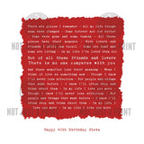 Personalised Song Lyrics, Poem or Speech Framed Typographic Print Gift - Ragged Design A5, A4 or A3