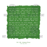 Personalised Song Lyrics, Poem or Speech Framed Typographic Print Gift - Ragged Design A5, A4 or A3