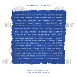 Personalised Song Lyrics, Poem or Speech Framed Print Gift for Him - Ragged Square Design