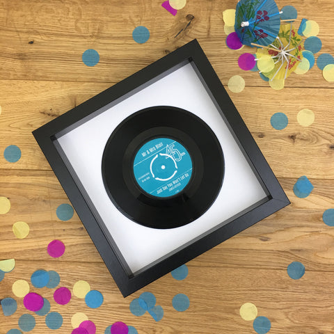 Personalised Vinyl Record Framed - Real 7 inch Vinyl Gift for Couple