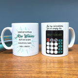 Personalised Teacher Gift Mug - World's Best Maths Teacher Gift - Funny Present